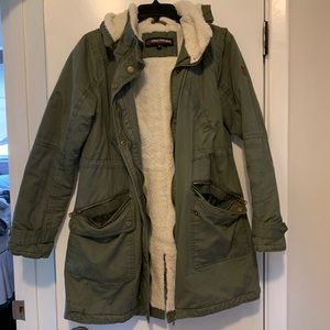 Army green coat